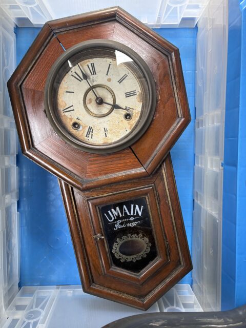 ジャンク、掛け時計、八角時計、機械式時計、振り子時計