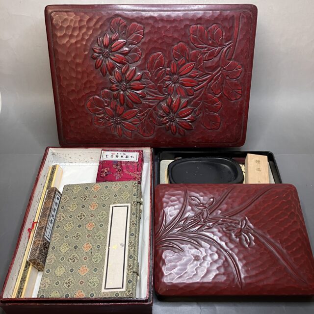 書道具、鎌倉彫